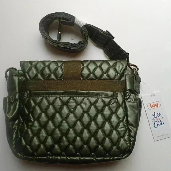 LUG 'Harness' Crossbody / Shoulder Bag - Metallic Olive - Picture 6 of 16